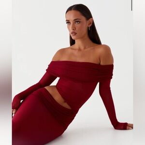 Peppermayo Emery Maxi Dress - Cherry Red (Size 0)